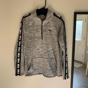 VS pink half zip sweater
